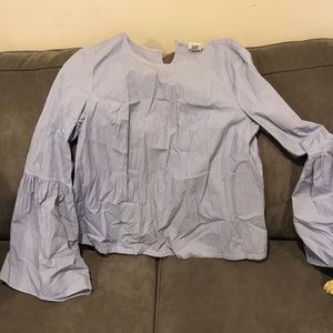 Navy/White, Bell Sleeve shirt